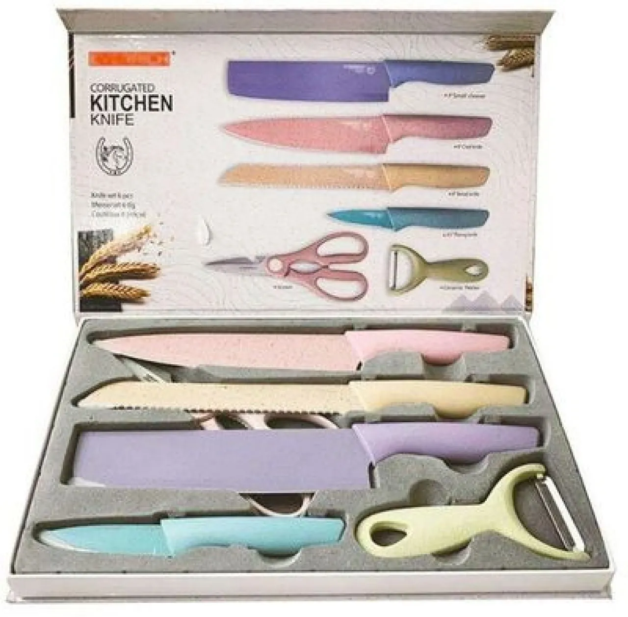 Kitchen Knife 6 Piece Stainless Steel Utility Set