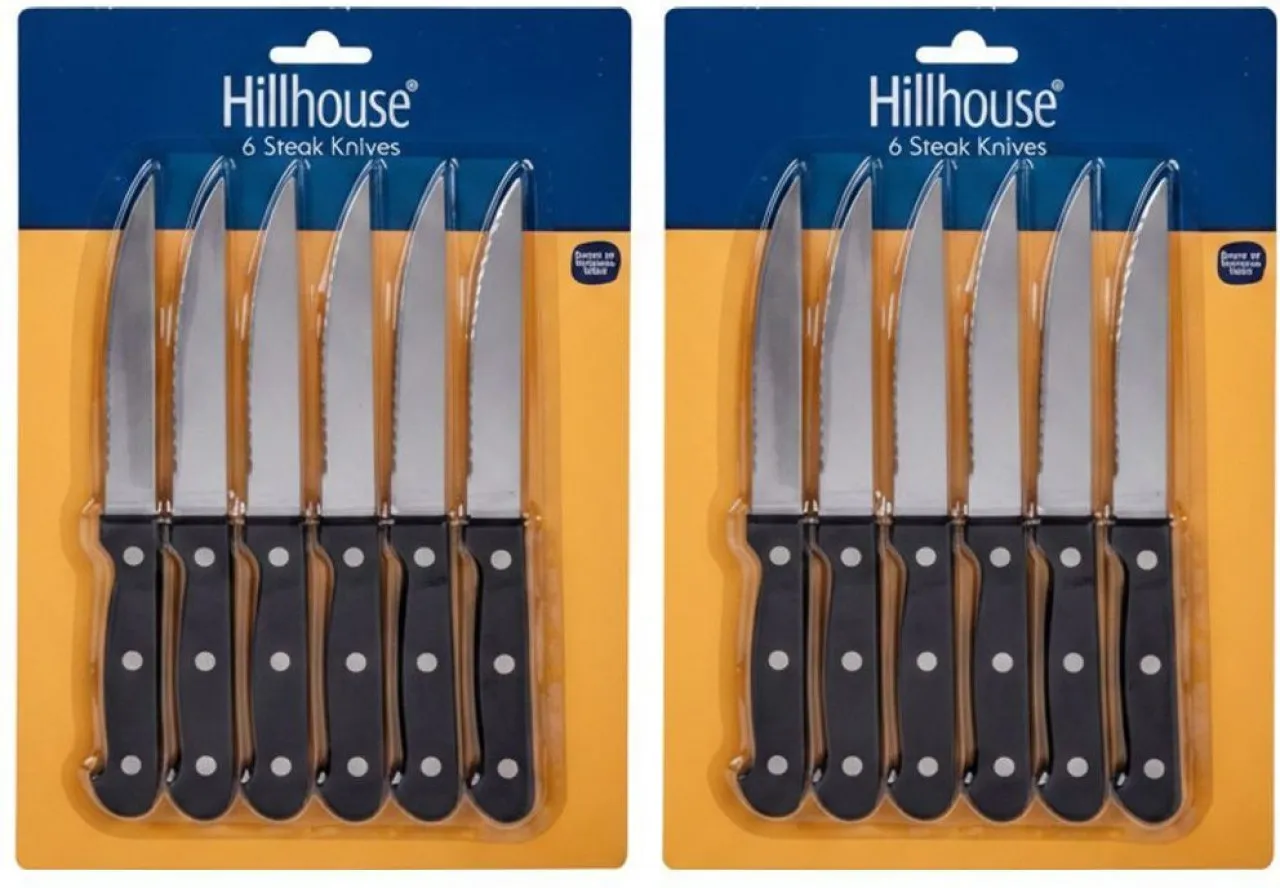 Hillhouse 6 Piece Serrated Knife Set Stainless Steel Knife Kitchen Tool Set