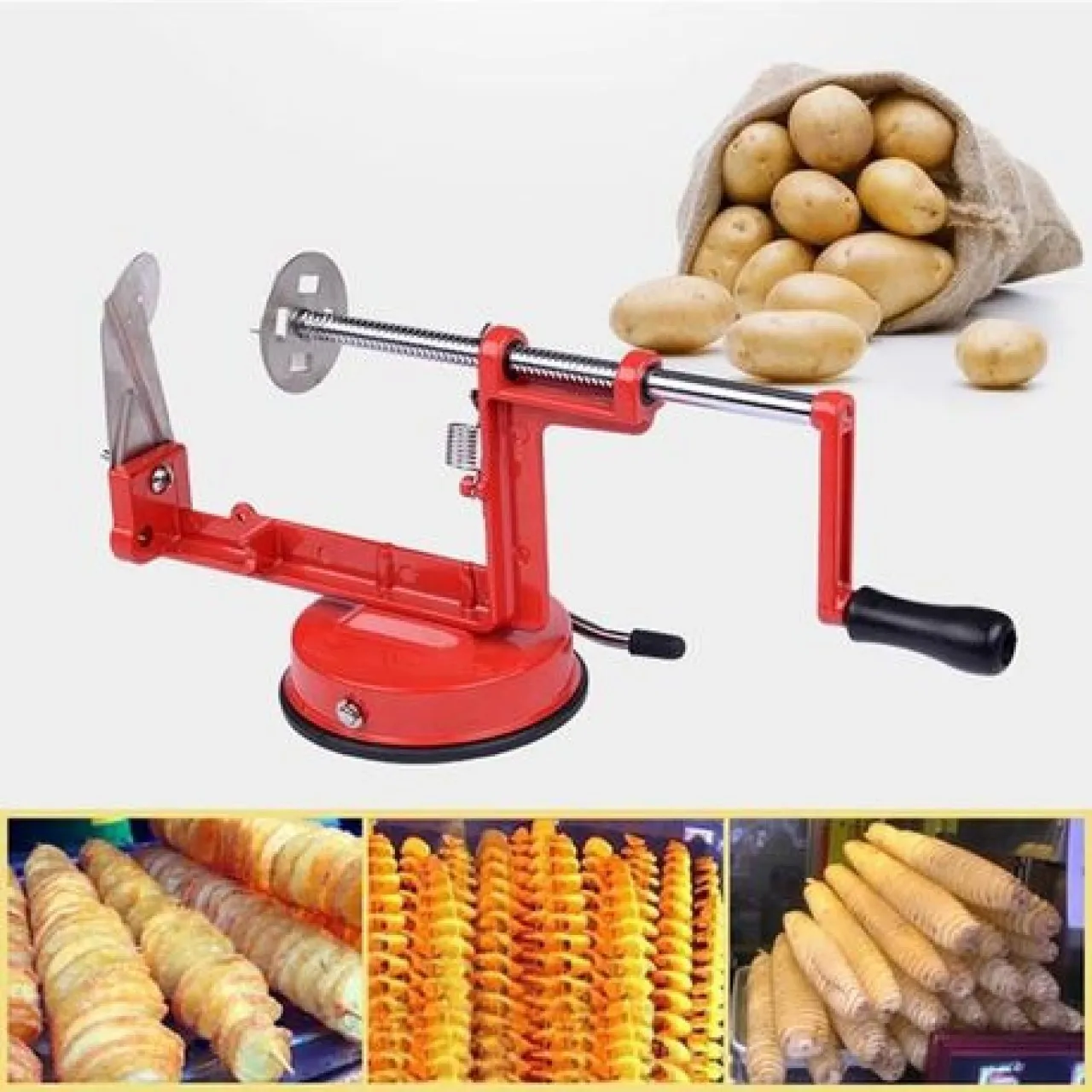 Zzztrade Spiral Potato Slicer - Woo Stainless Steel Slicer Kitchen Tool Set