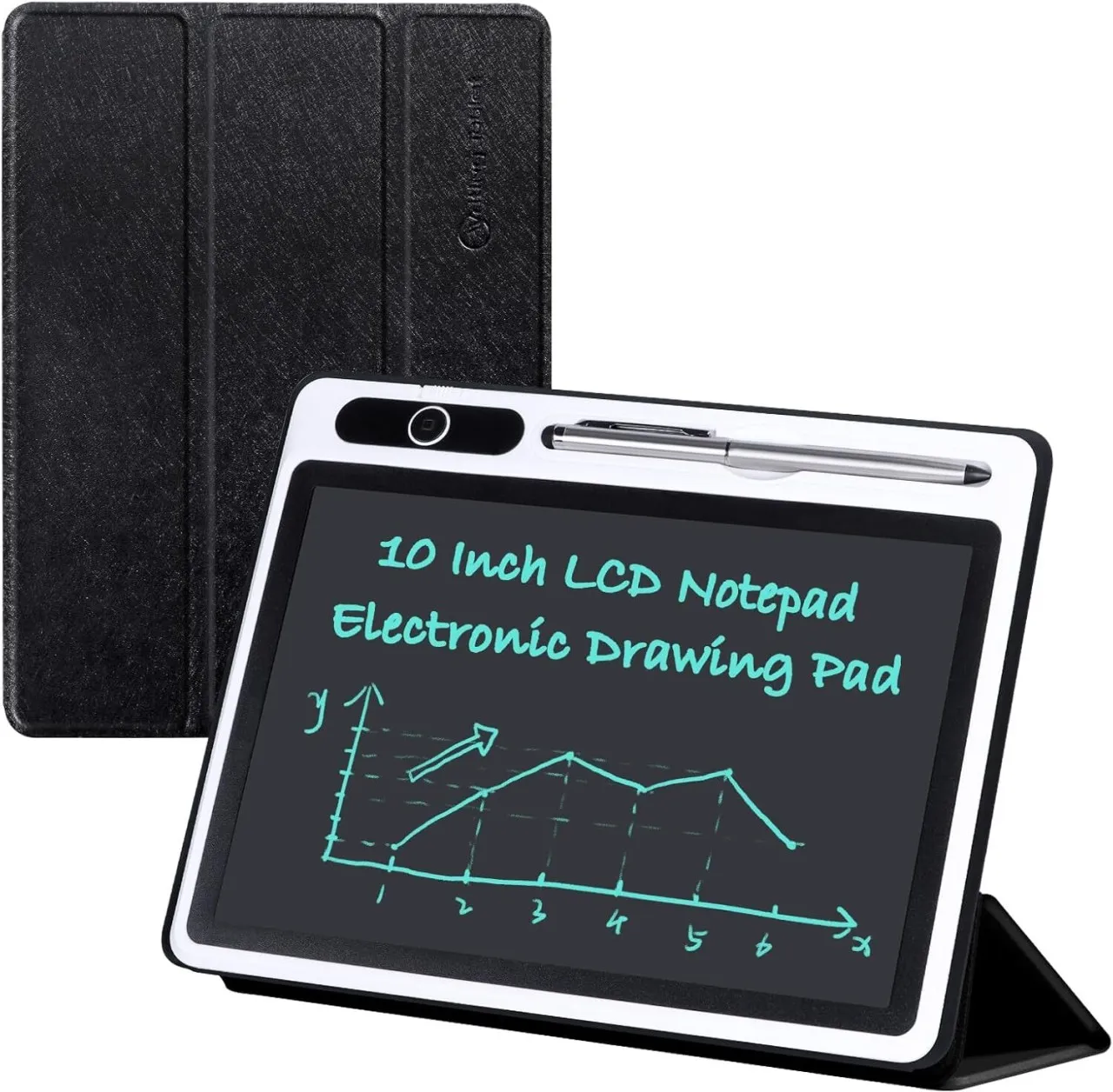 Wagu drum 10-inch LCD writing board electronic notebook, with PU protective cover, erasable drawing…