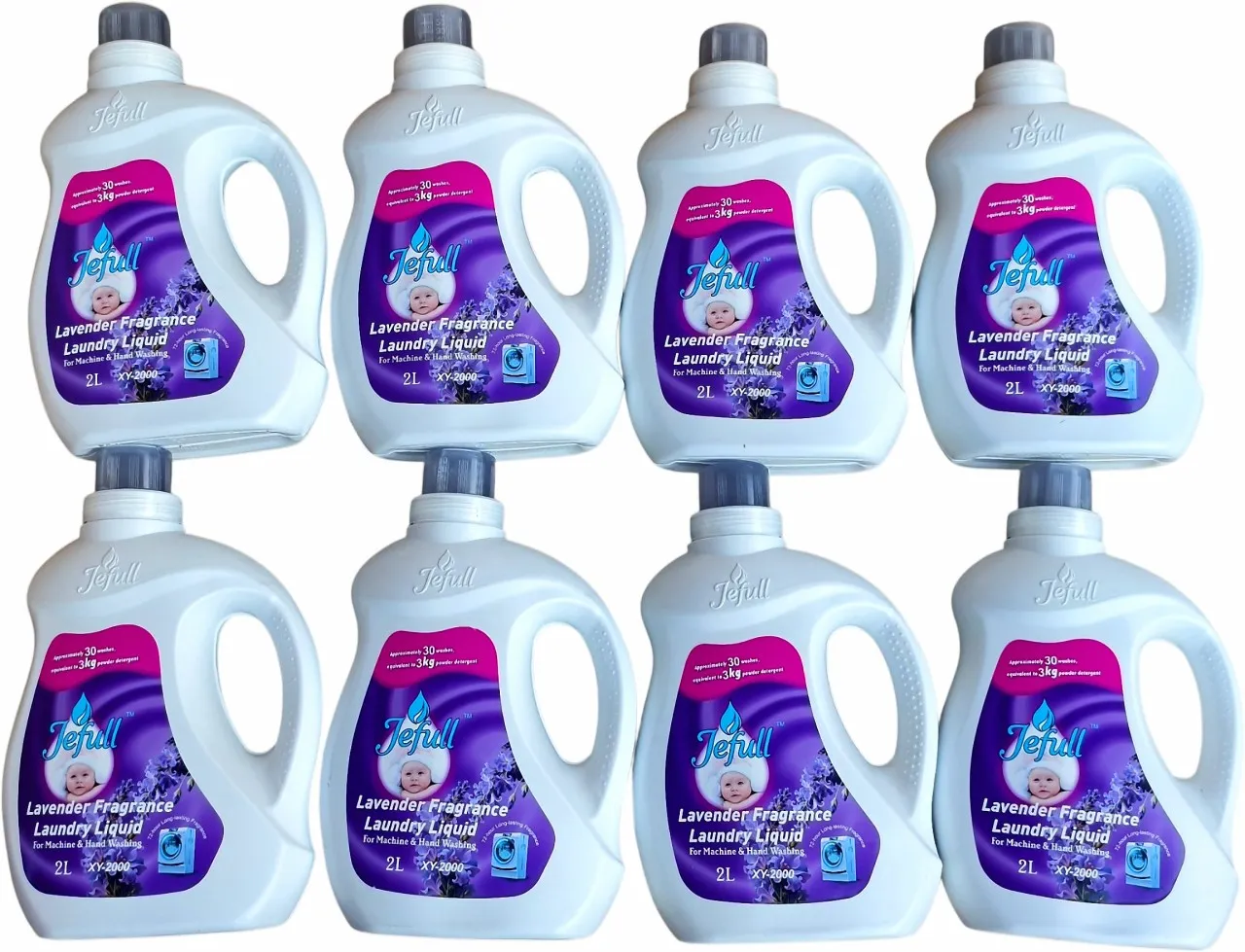 Jefull XY-2000-8 Laundry Liquid For Machine & Hand Washing Lavender Liquid Detergent