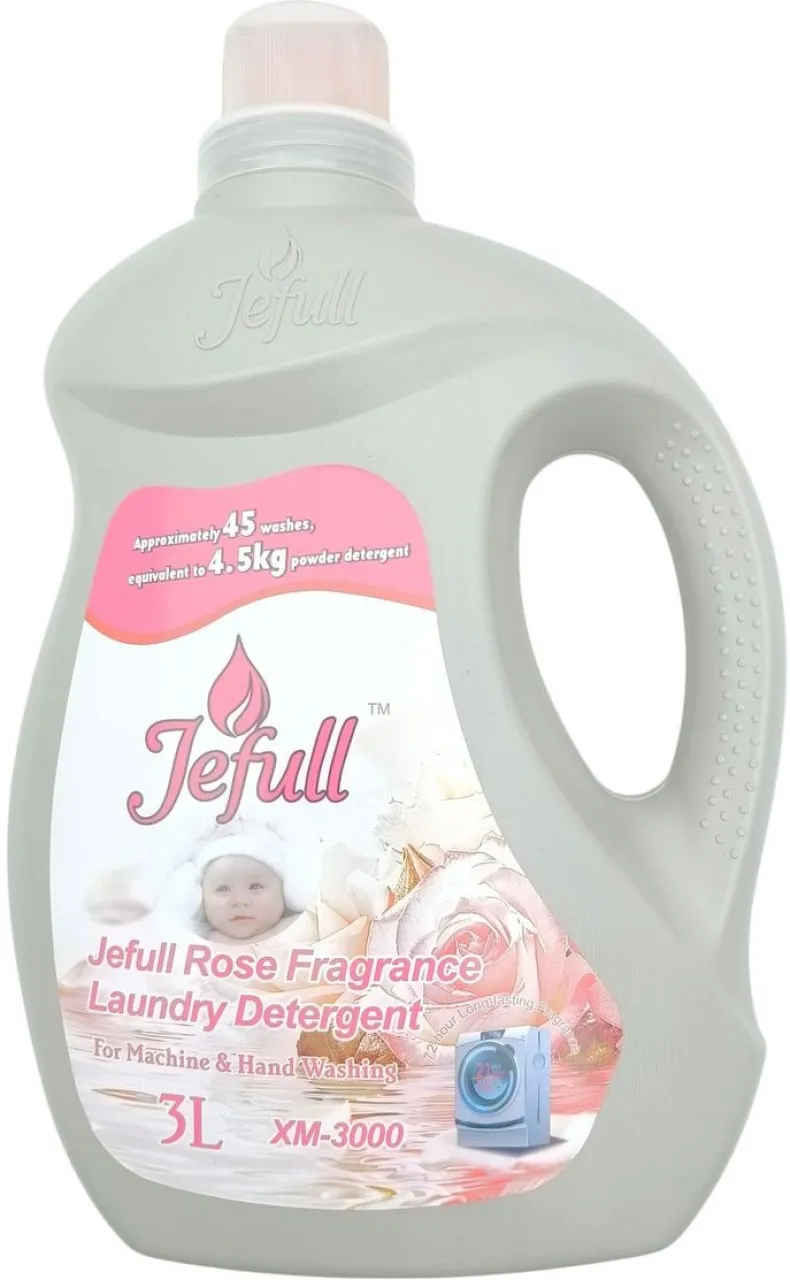 Jefull Washing Liquid Detergent For Machine & Hand Washing Pack of 2 Rose Liquid Detergent