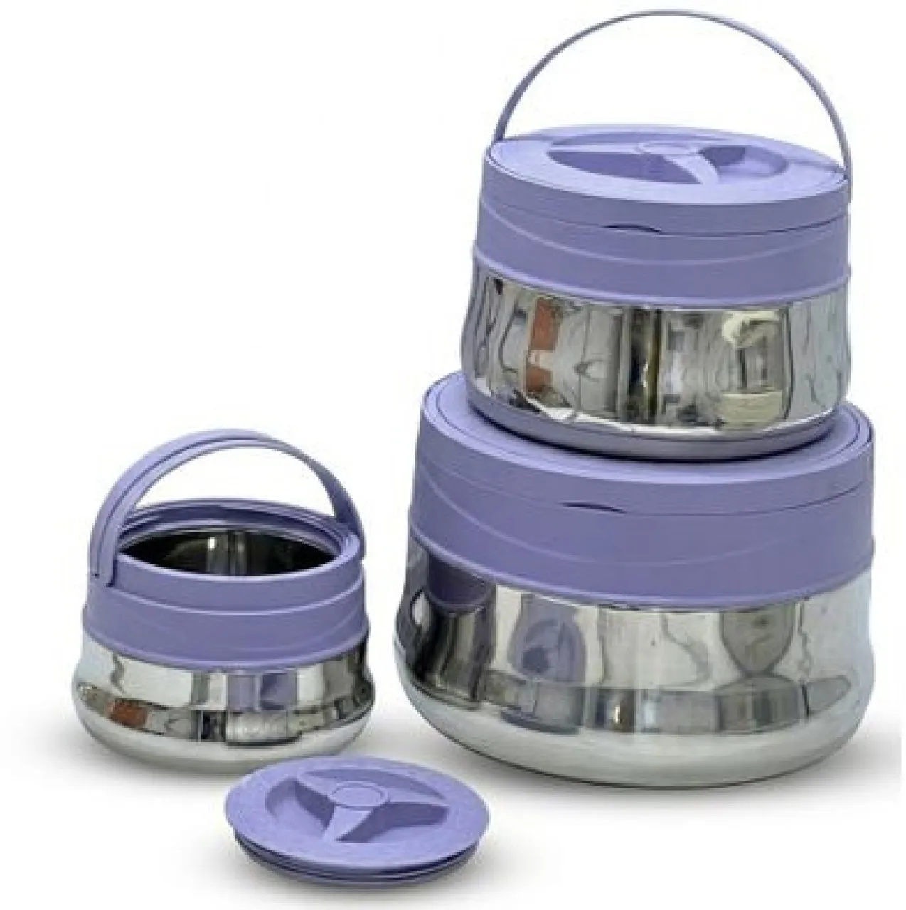Generic Premium Insulated Stainless Steel Hot Pot Set 3 Containers Lunch Box