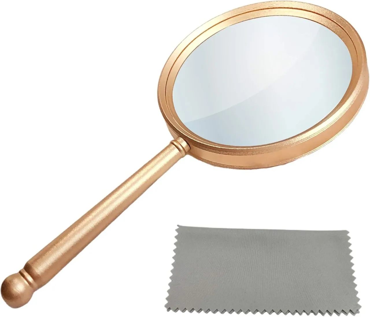 Hi Pansy Handheld Magnifying Glasses 5X Reading Magnifier with Shatterproof Metal Handle & 84mm Lar…