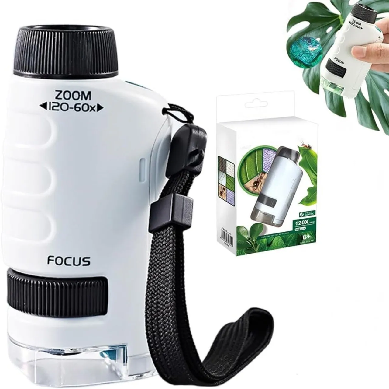 SHIJIN Mini Pocket Microscope, 2026 Microscope Handheld, Portable Handheld Microscope Mini Scope Ed…