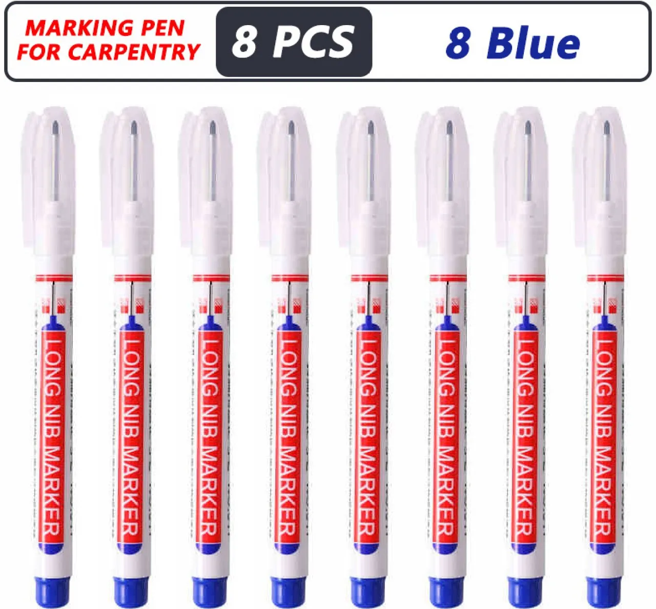 Huanix 8 Blue,20mm Deep Hole Long Nib Head Marker For Metal Perforating Back to school