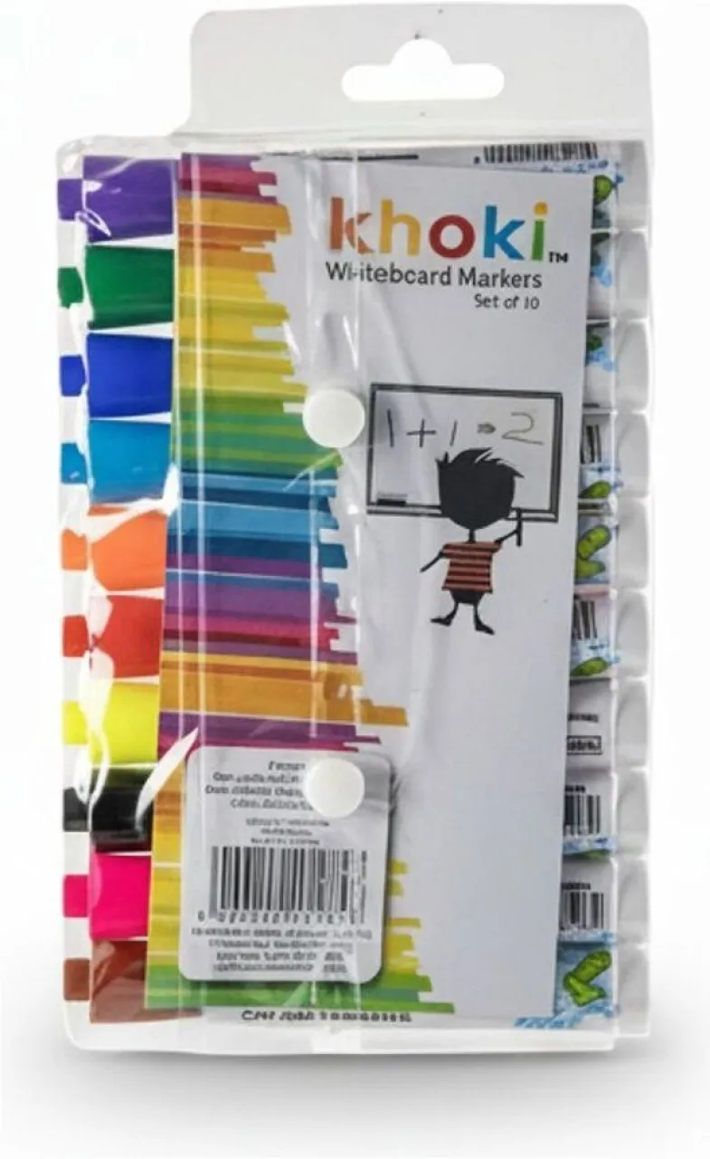 Khoki 10 Piece Dry Erase Marker Set with Fine Tip
