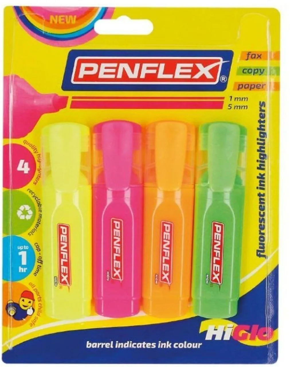 PENFLEX Wallet 4 Asst Highlighter