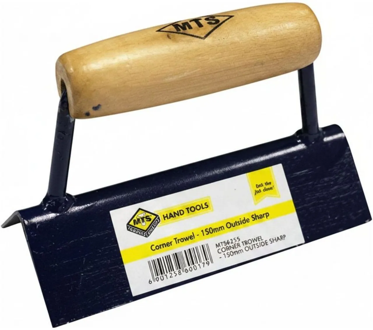 MTS 150mm Corner Trowel with Wooden Handle Steel Trowel