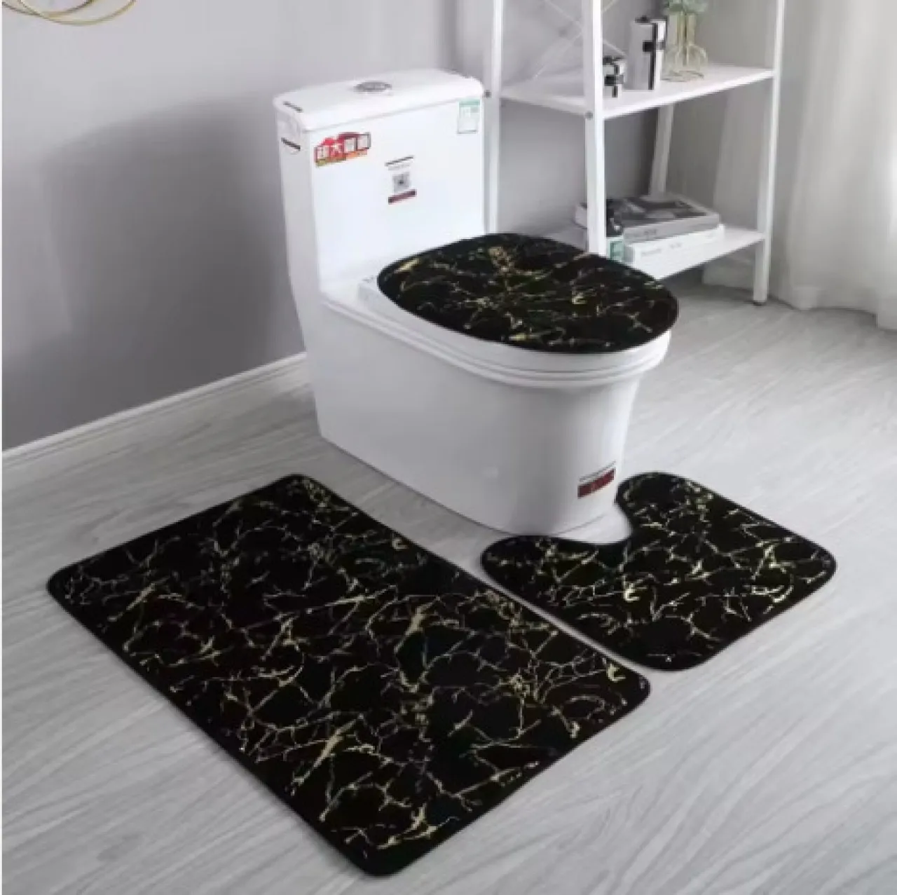 Angel 3PCS Bath Mat Set Bathroom Mat