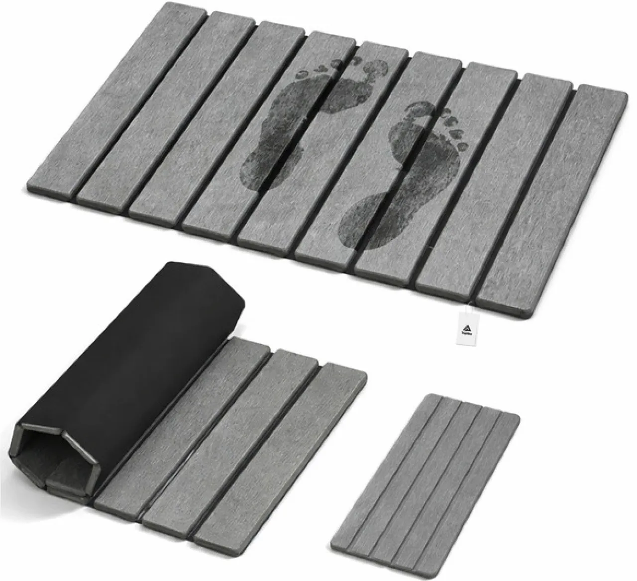 Topika Diatomaceous Earth Bathroom Mat ,Quick Dry, Anti-Slip & Foldable Bathroom Mat