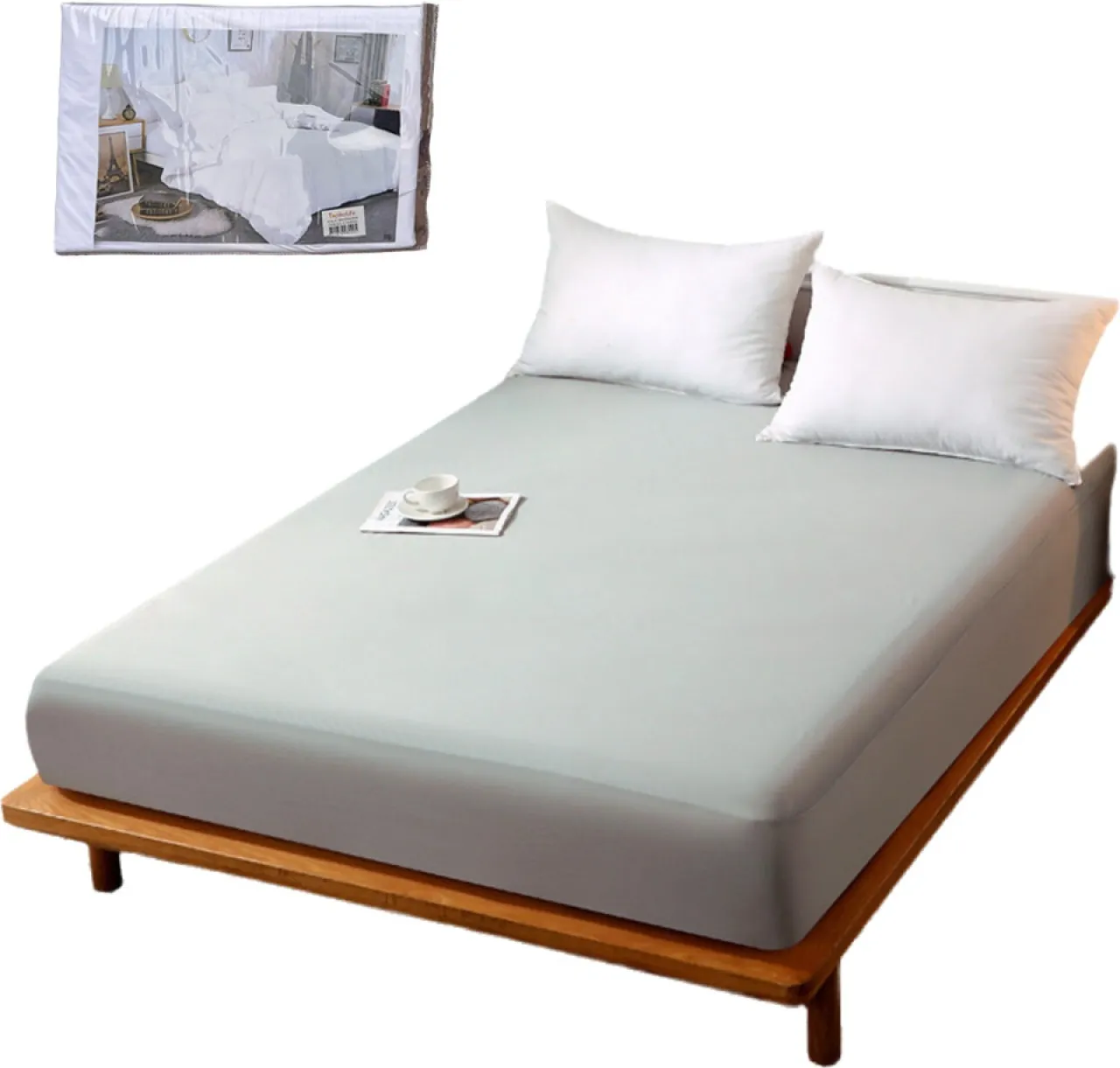 Topika Tie-ups Queen Size Polyester Polyster Polyster Mattress Protector
