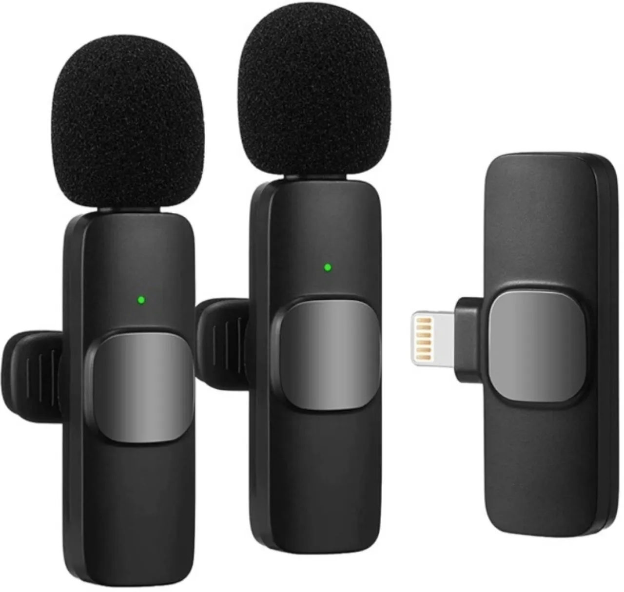 Generic wireless dual-microphone noise reduction function Clip-on Mic iPhone Microphone