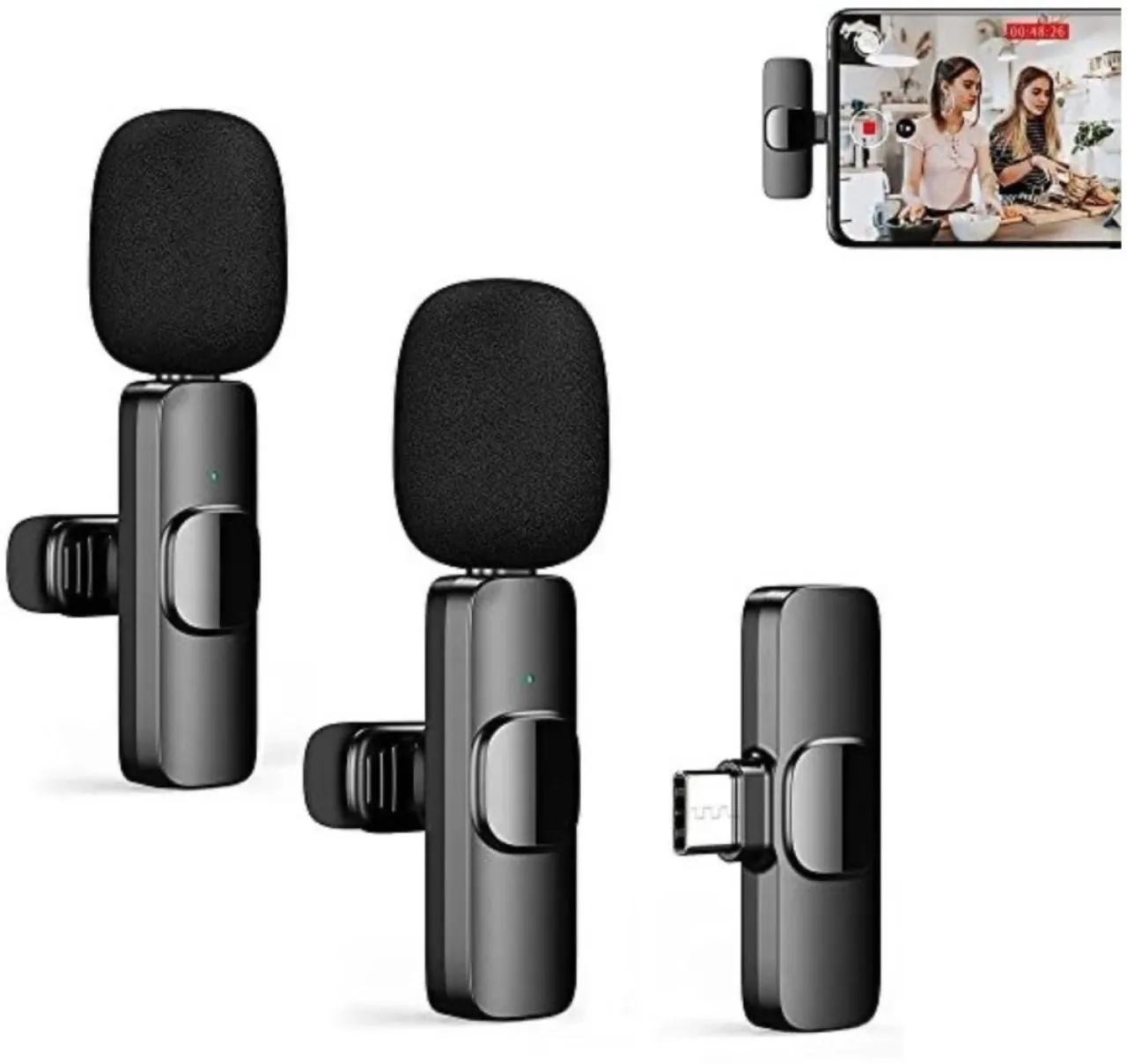 Generic K9 Wireless Noise Reduction Clip-on Microphone Microphone