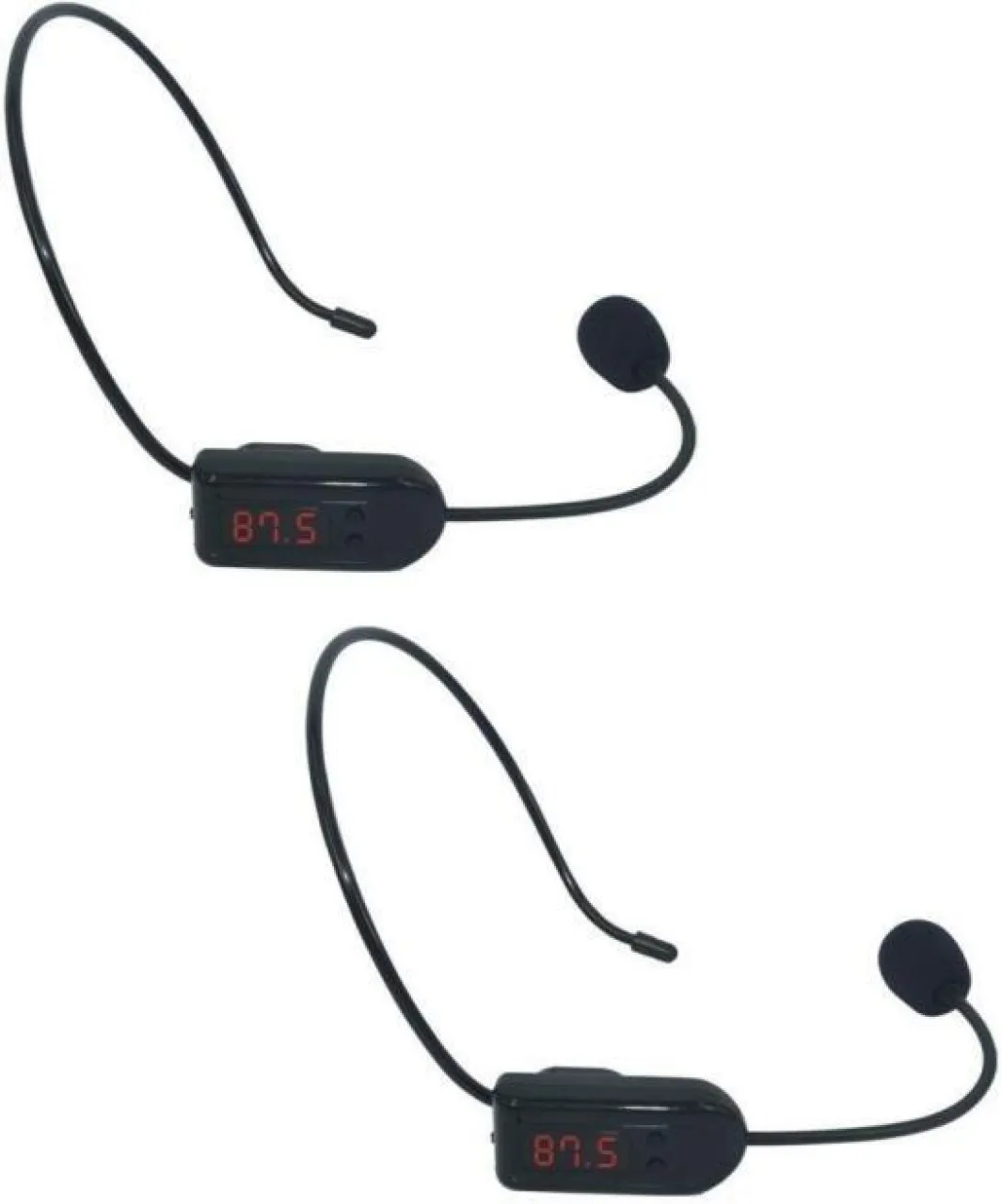 BOWENSTORE Wireless FM Condenser Microphone Headset, Hands-Free with Rechargeable Battery, Megaphon…