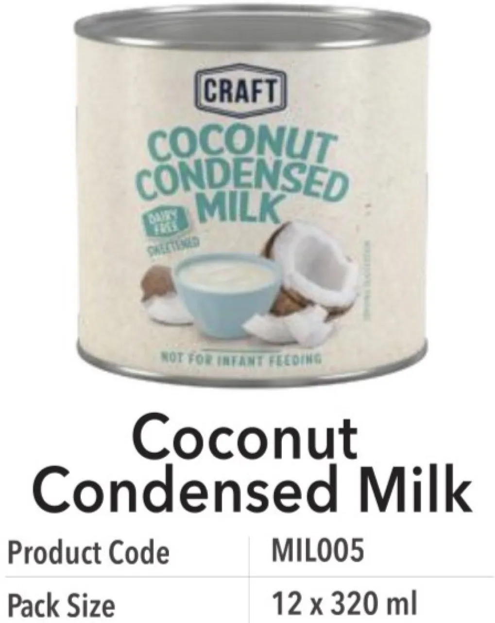 Craft Coconut Condensed Milk, Coconut Flavour