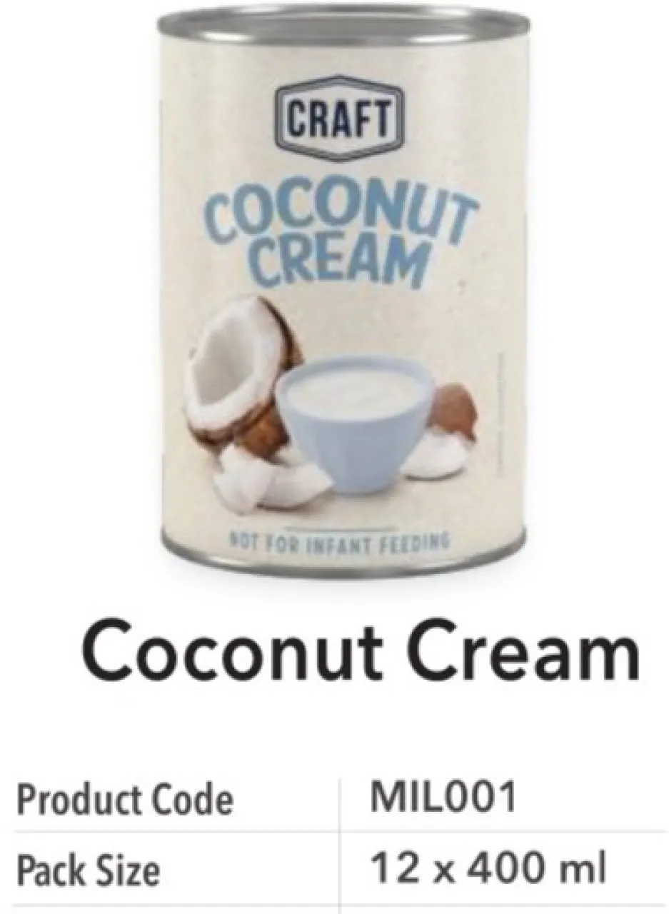 Craft Coconut Cream, Coconut Flavour