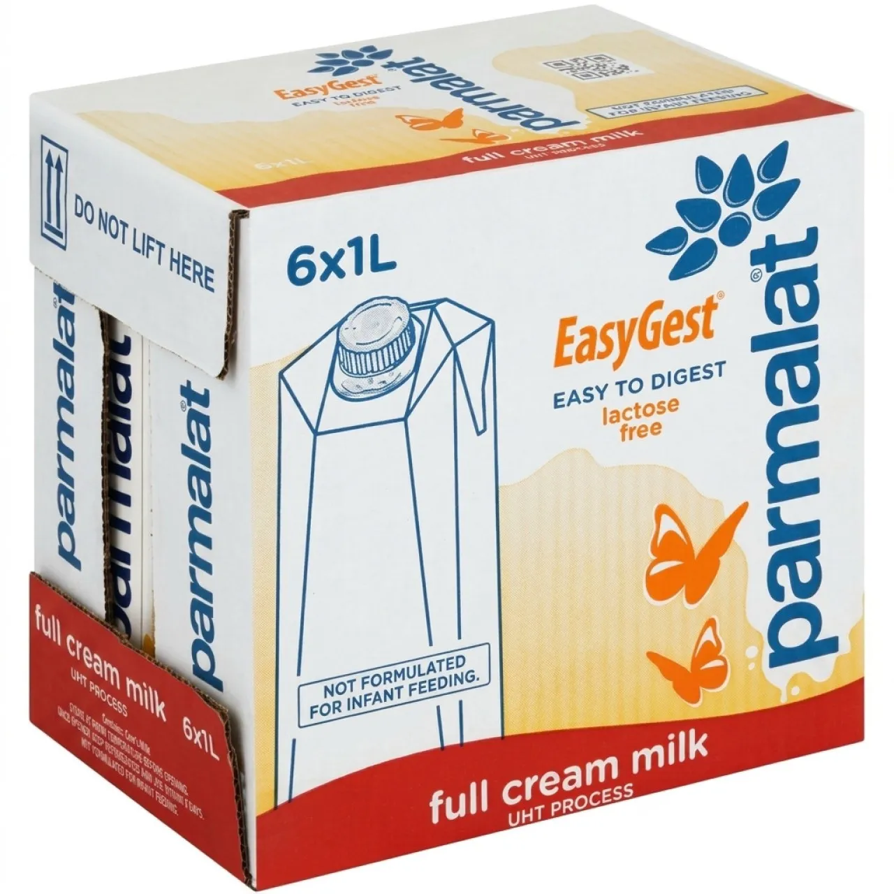 Etv-Parmalat EasyGuest Lactose Free full cream milk (6 x 1 L), Plain Flavour