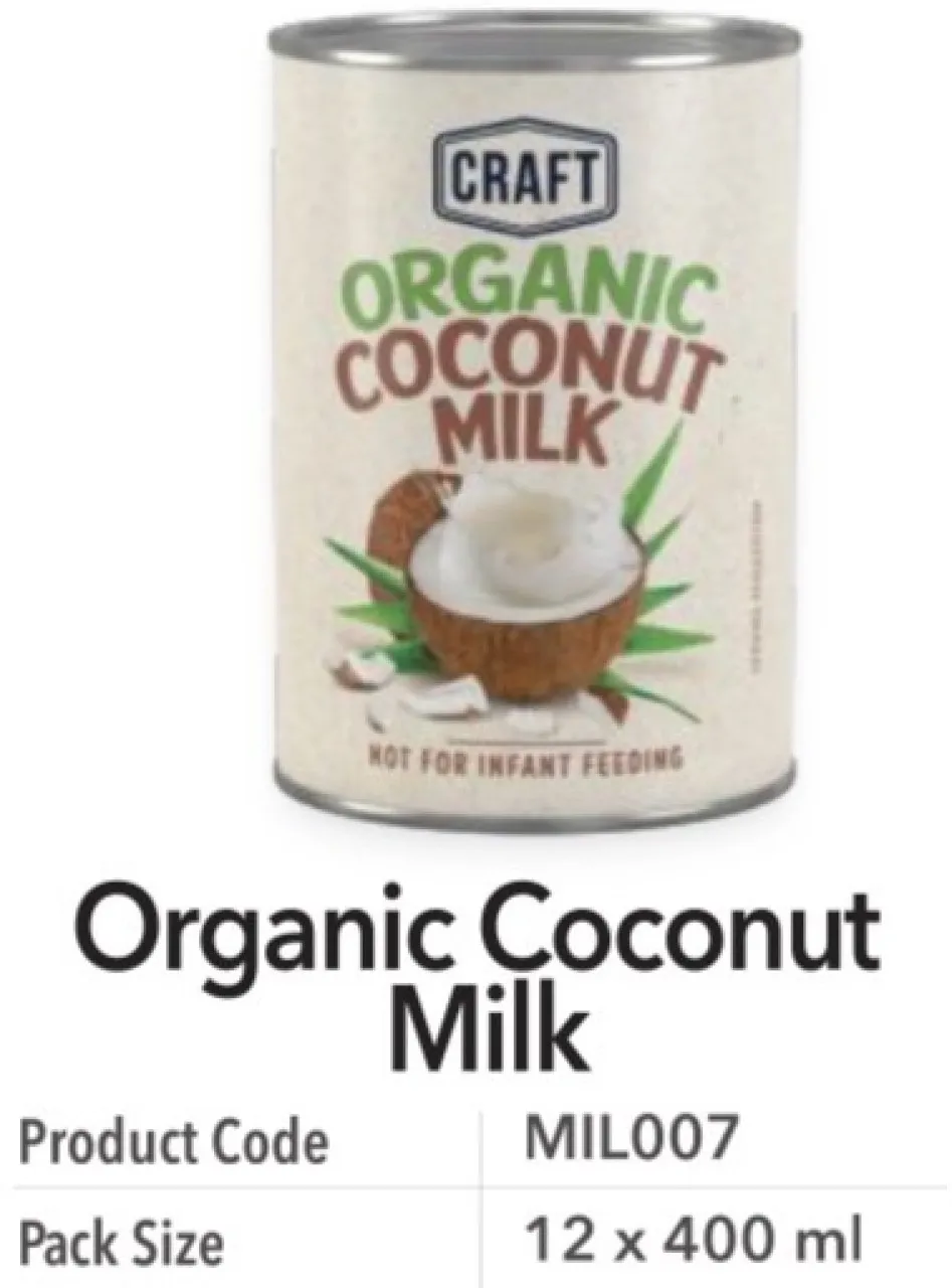 Craft Organic Coconut Milk, Coconut Flavour