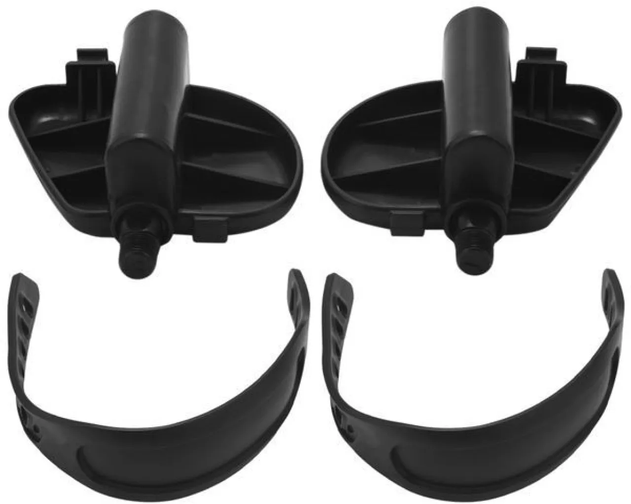 NANSHI 1Pair Exercise Bike Pedal Widened Bicycle Pedal with Pedal Straps Mini Exerciser Pedal Cycle