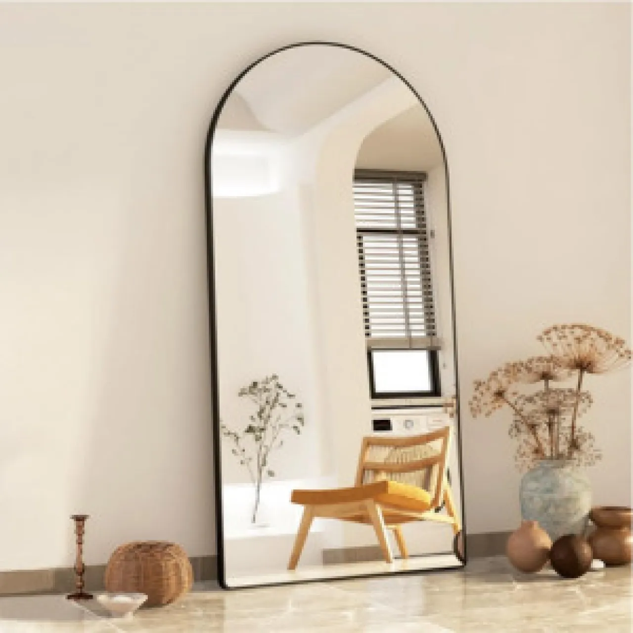 MU;LTIJUNCTION 170X65 Freestanding or wall BLACK Decorative Mirror