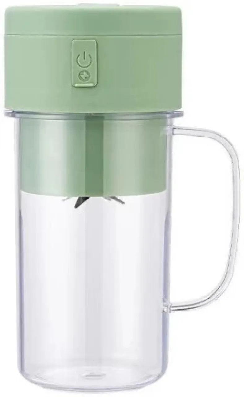 ShopMarket Portable Electric Blender Cup - 420ml Rechargeable Juicer with Silicone Straw 90 W Porta…