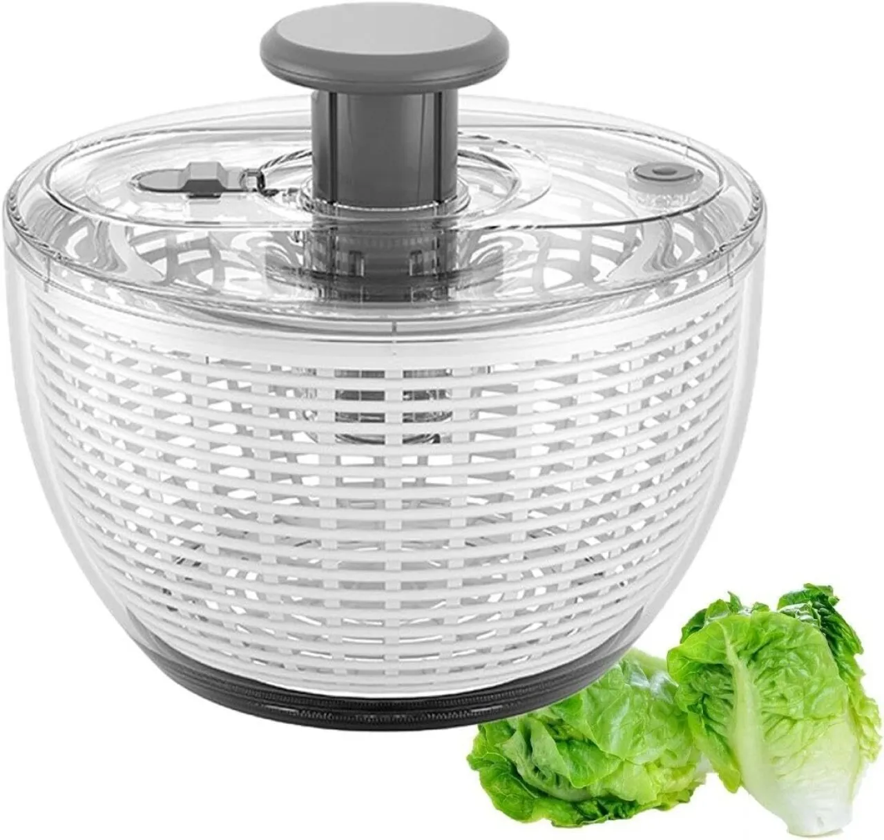 LIUHUI Family Size Lettuce Dryer, 6L Salad Spinner,One-Touch Brake,Fruit & Veggie Washer for Greens…