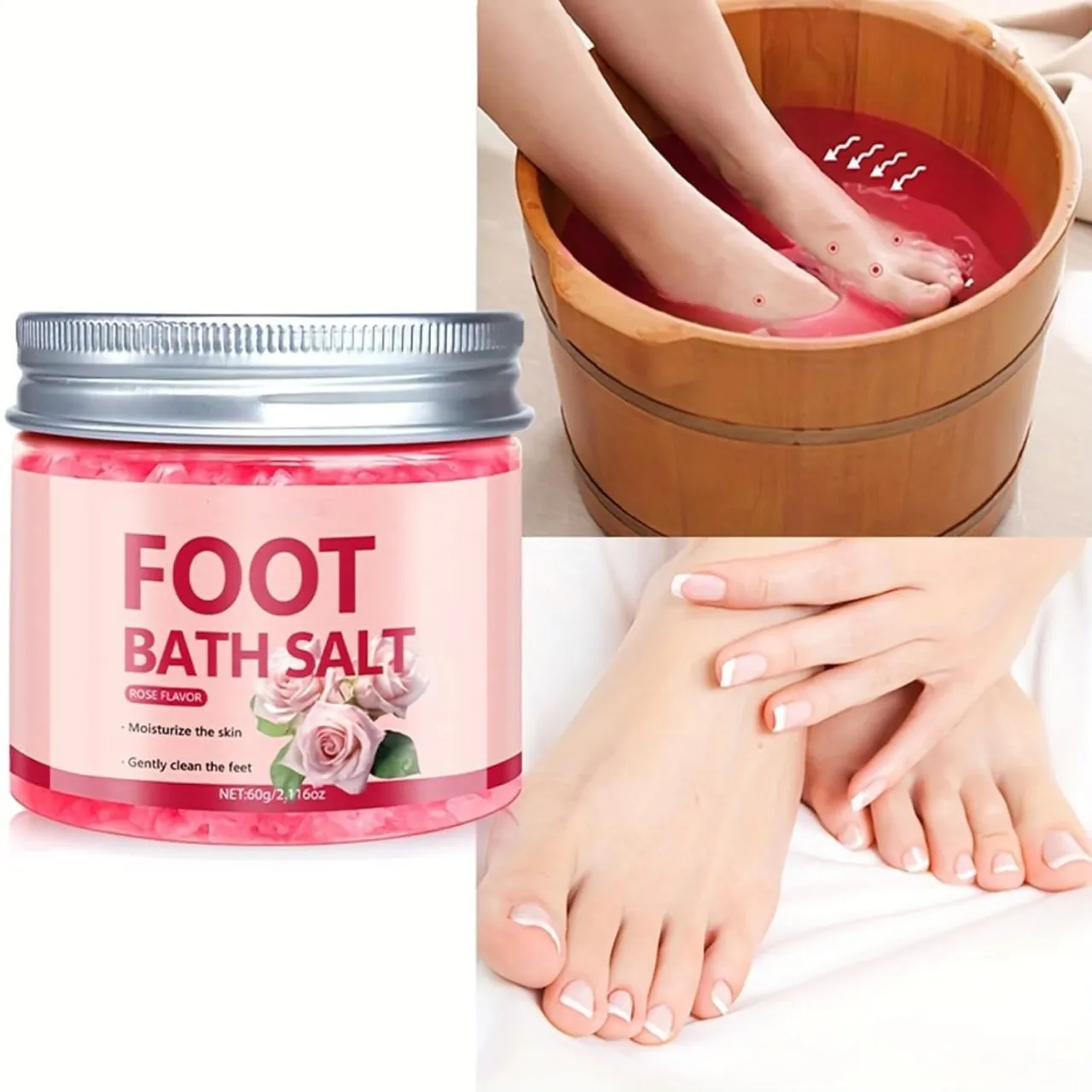 MindSpark 创新 Foot Bath Salt for Dry Cracked Feet, Callus Softening & Stubborn Foot Odor ,Pedicure S…