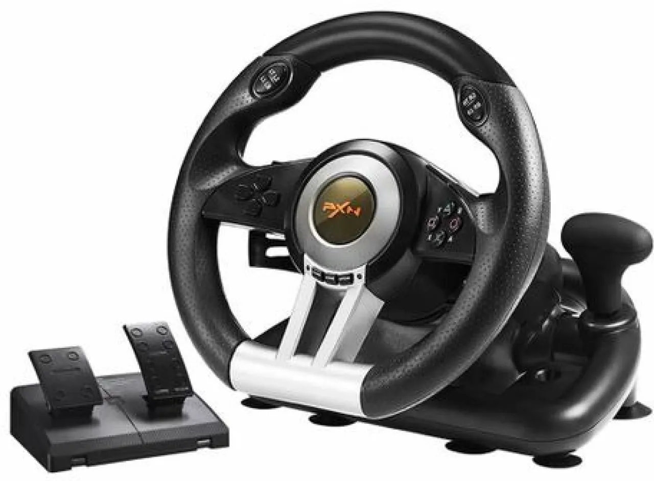 SA TRADE USB Racing Gaming Steering Wheel And Gear, Pedal Set - PXN-V3 pro  Motion Controller