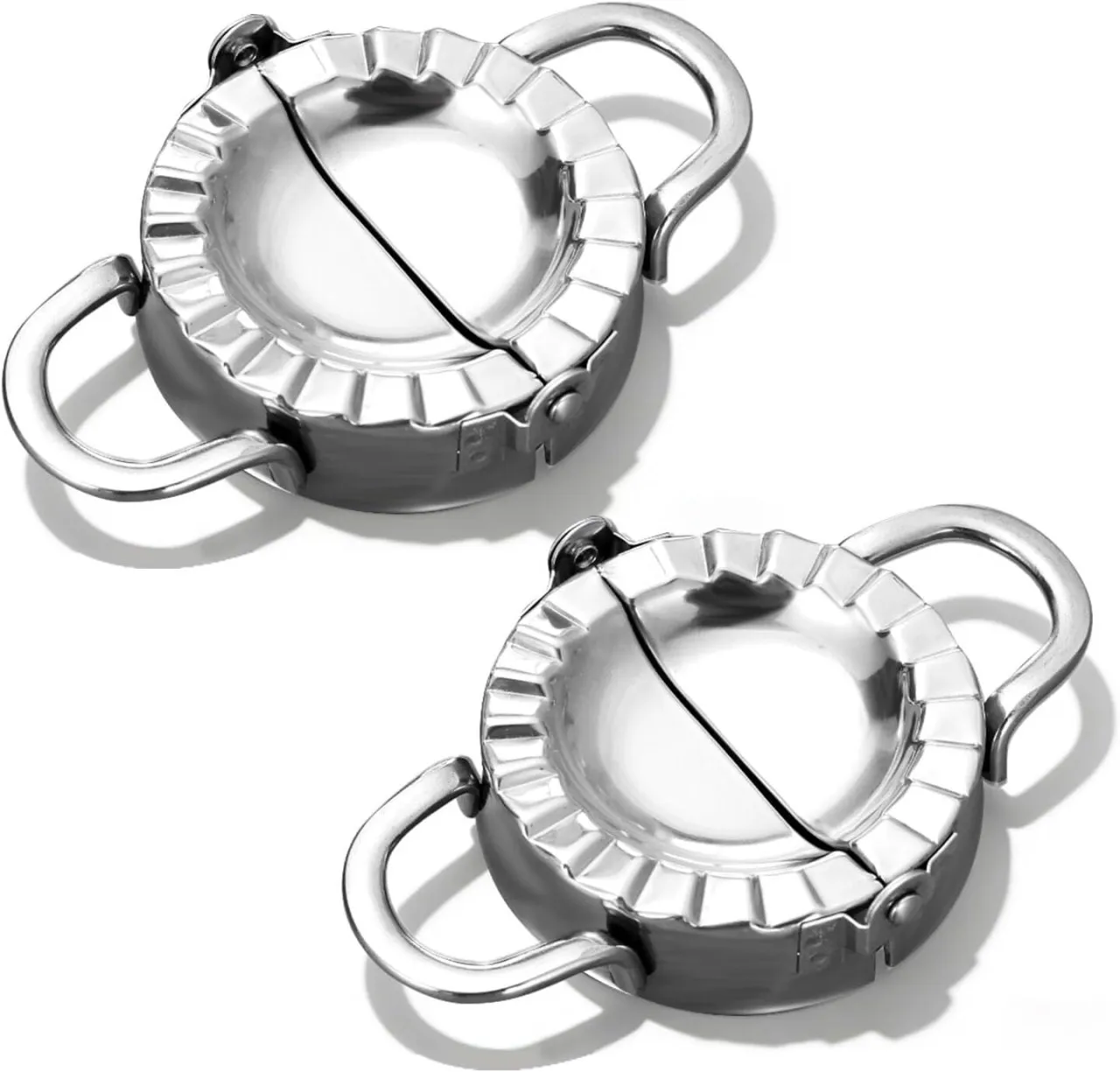 LIUHUI Stainless Steel Dumpling Ravioli Maker Press,2 Pack Pierogi Mold - Wonton Mould, Easy-tool f…
