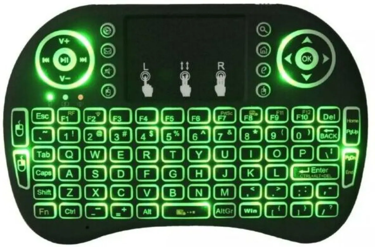 Generic 18 Mini Wireless Keyboard Rechargeable LED Backlit Air Mouse Wireless Gaming Mouse