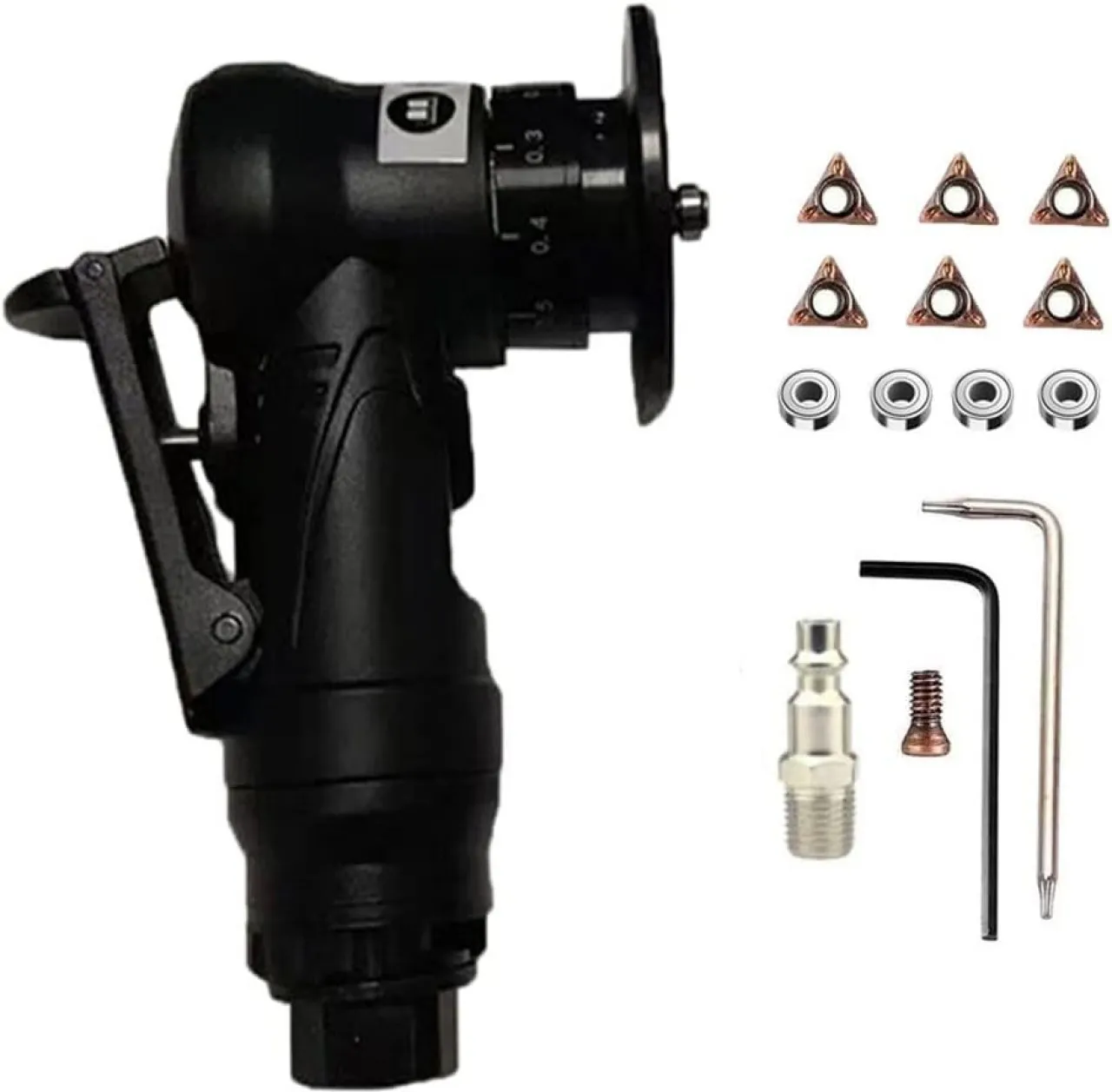 BOWENSTORE Pneumatic Chamfering Machine Mini Carpenter Chamfering Tool Portable Handheld Grind Cham…