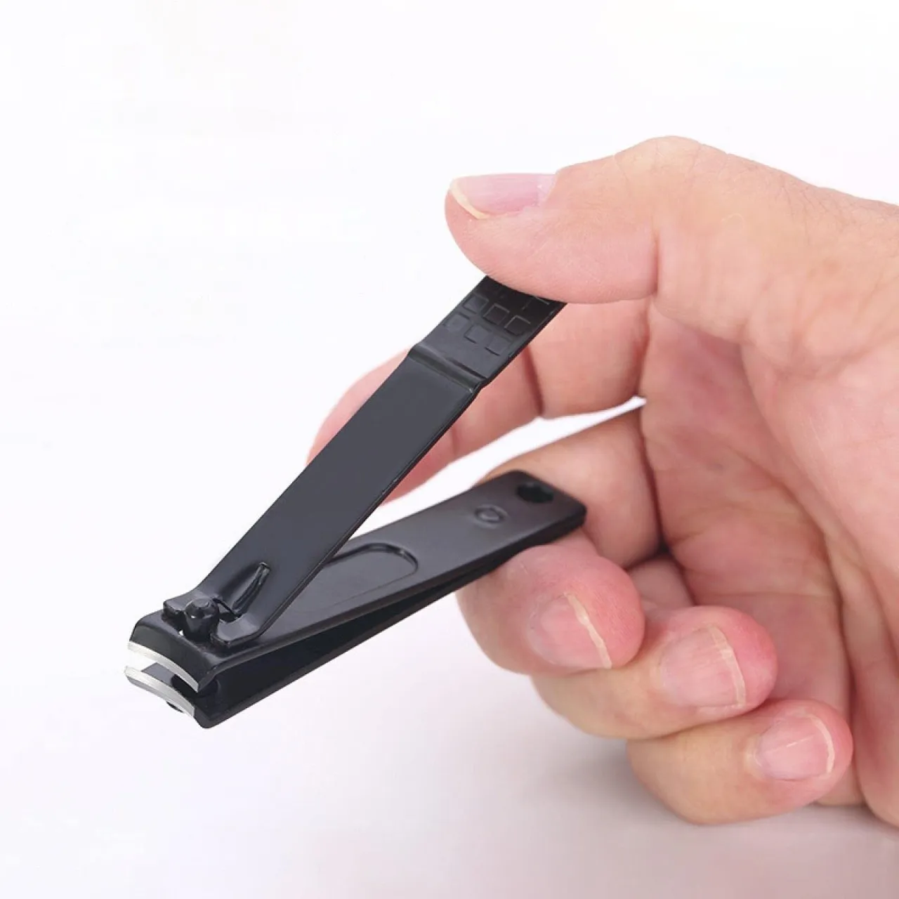 Granty Black-Silver Nail Clippers – Stainless Steel Toenail and Fingernail Clippers with Thick-Blad…