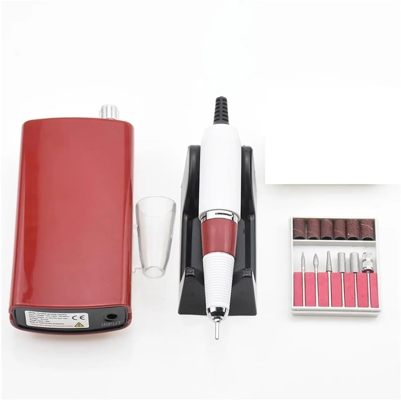 WEIWEISTORE Electric Nail Drill, Bit, 35000 RPM Portable Rechargeable Manicure Pedicure Machine, Pr…