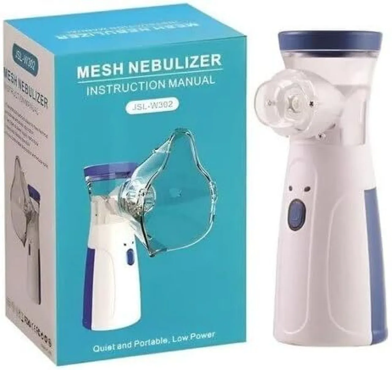 Generic Portable Mesh Nebulizer, Battery/USB Powered, Quiet Operation, with Instruction Manual Nebu…