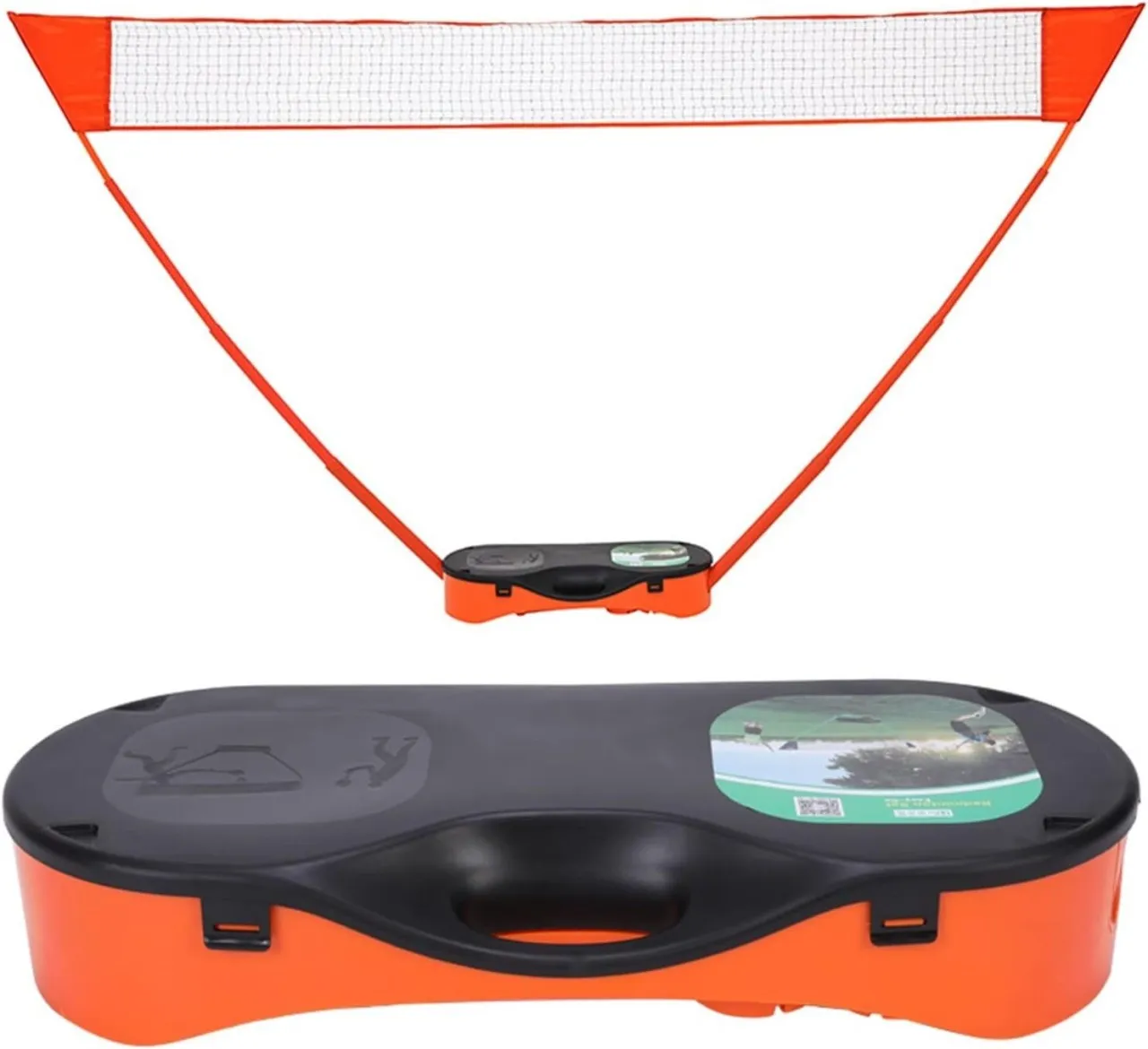 Zuosheng Portable Badminton Net Set with Storage Base, Foldable Volleyball Badminton Net, 10.2x5.08…