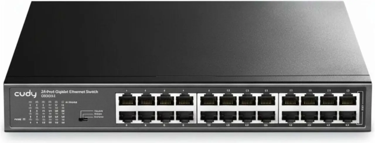 Cudy 24 Port Gigabit Unmanaged Metal Switch - Rack Mount with VLAN Network Switch