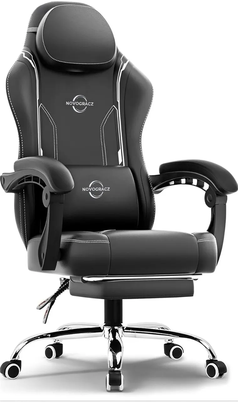 Novogracz VALKYRIE Elite Gaming Chair - Reclining Ergonomic + Footrest Gaming Chair