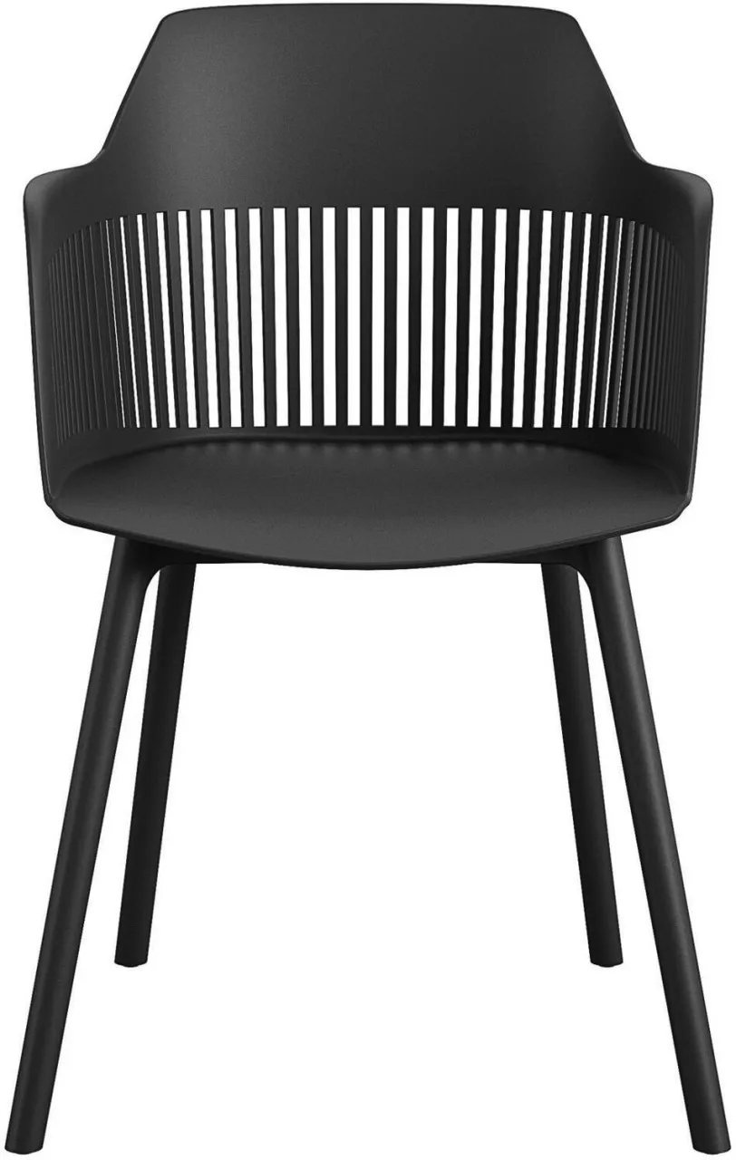 Fine Living Funaro Chair -Black - Set Of 2 Plastic Stackable Chair