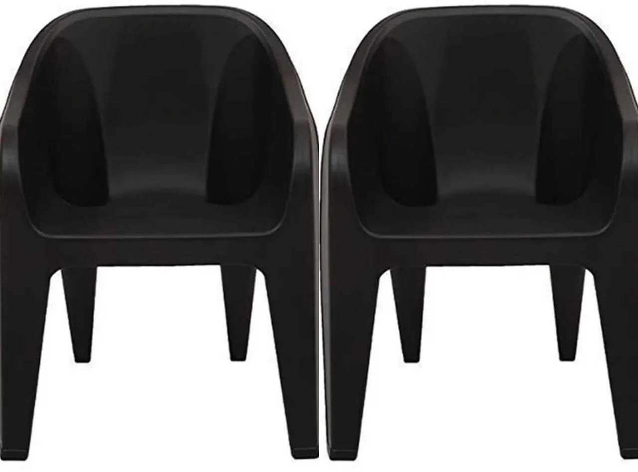 Cosave Black Plastic Chairs Plastic Stackable Chair