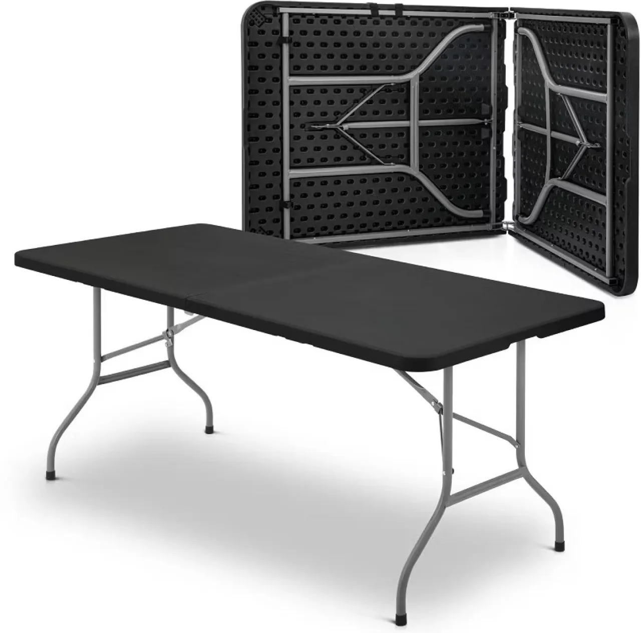 Generic Folding Table Foldable Table Banquet Surface Fold-in-Half Desk Utility for Working Meeting …