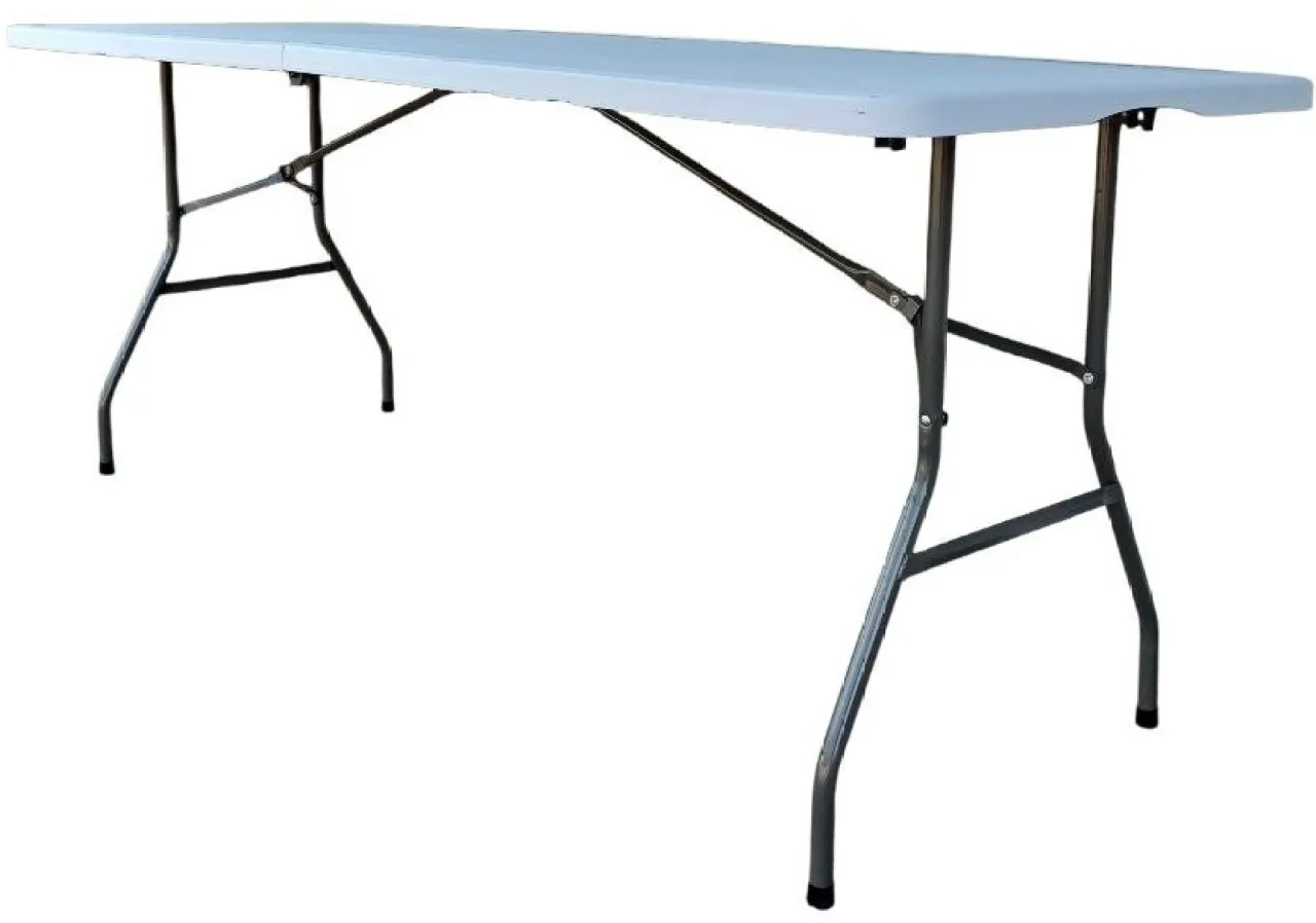 SMTE HR-21062 – Foldable Rectangular Table, White Folding Table