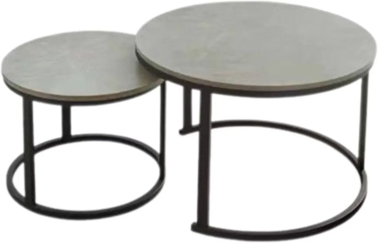 Generic FU3330 Modern Marble Round Nesting Coffee Table
