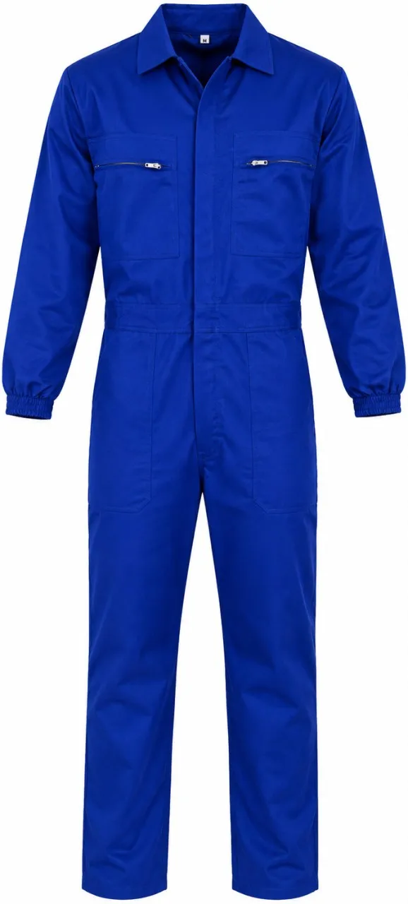 ContiX Men’s Heavy Duty Workwear Overall / Conti Suit – Royal Blue - Poly Cotton Zipper Paint Cover…
