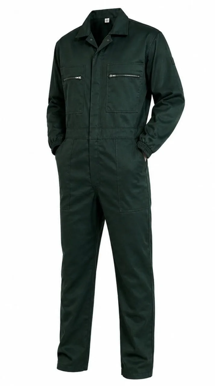 ContiX Men’s Heavy Duty Workwear Overall / Conti Suit – Green - Poly Cotton Zipper Paint Coverall f…