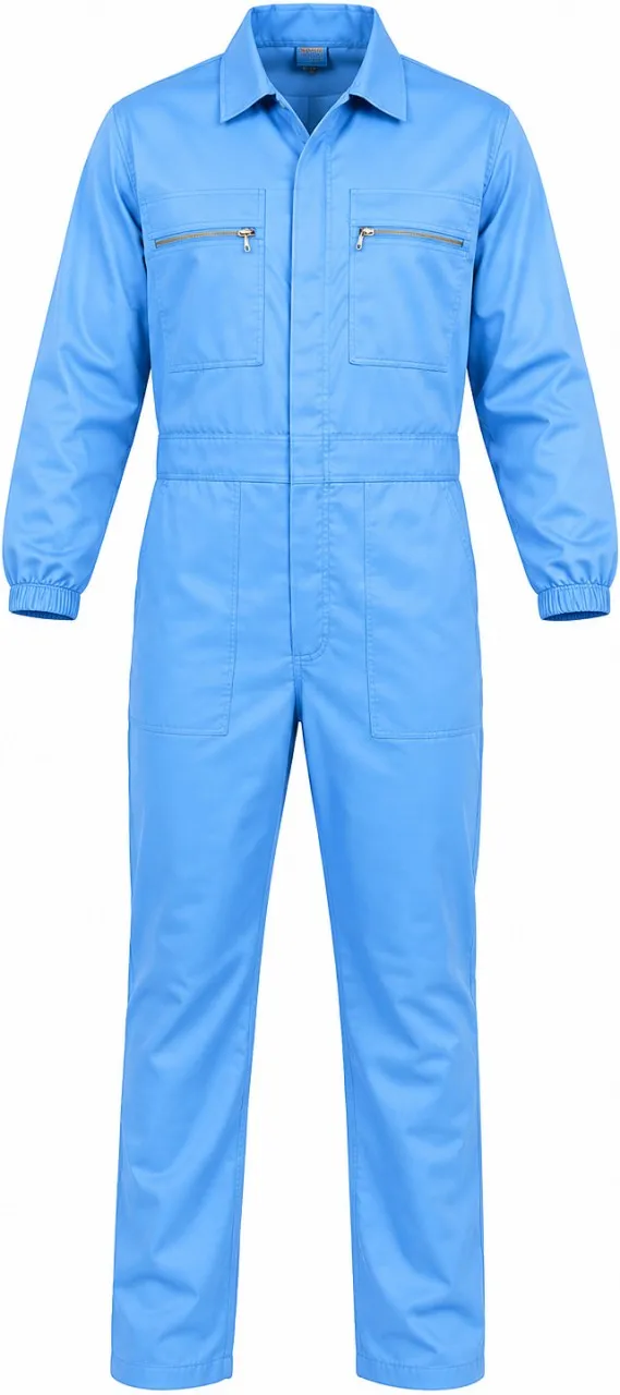 ContiX Men’s Heavy Duty Workwear Overall / Conti Suit – Powder Blue - Poly Cotton Zipper Paint Cove…