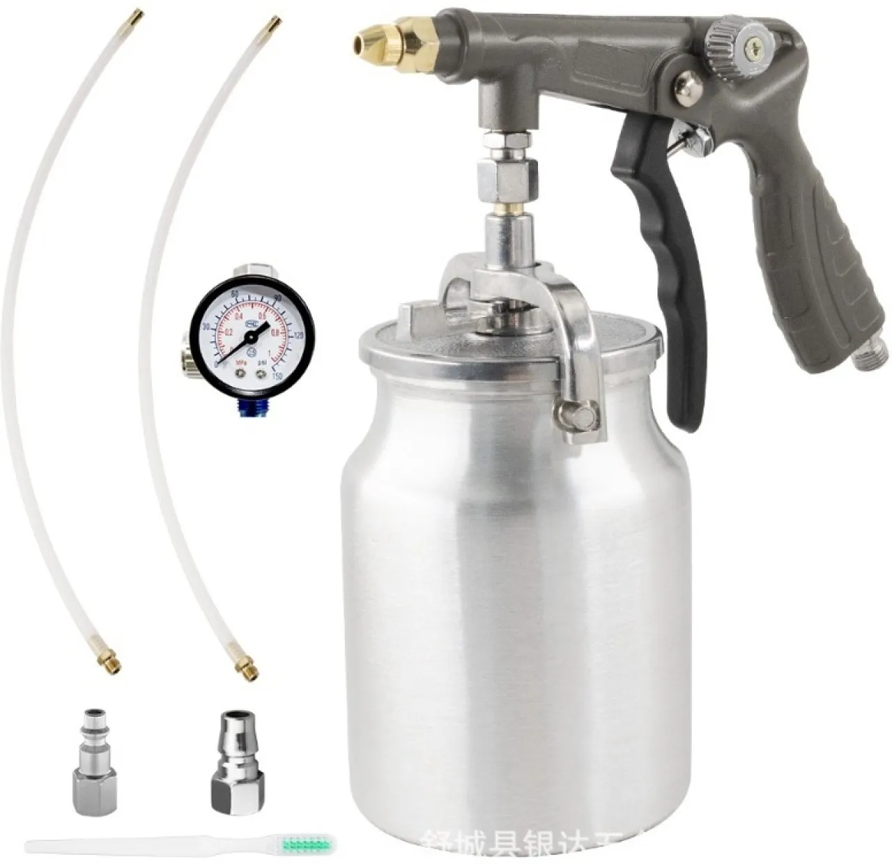 LIUHUI Undercoating Spray Gun with 1000ml Suction Feed Cup, 2 Wands - 360° & Straight Spray Hoses, …