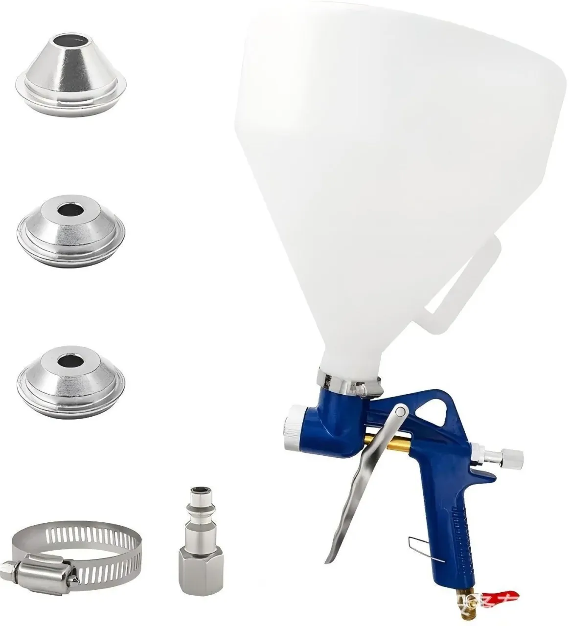 LIUHUI Texture Drywall Sprayer,Air Hopper Spray Paint Guns with 1.5 Gallon Hopper, Includes 3 Nozzl…