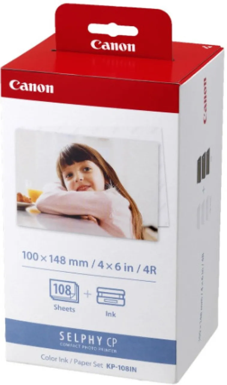Selphy Canon Kp 108 Selphy Ink And Paper Bundle White, Red Ink Cartridge