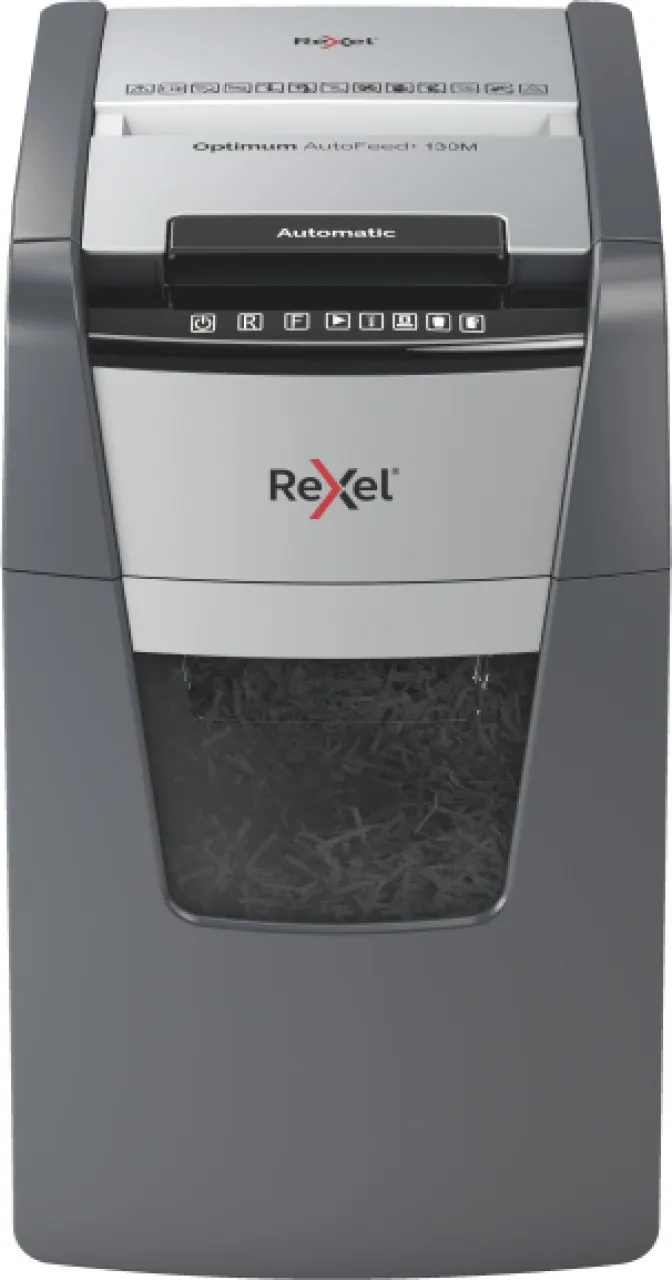 Rexel Optimum AutoFeed+ 130M Automatic Micro Cut P5 Paper Shredder Micro Cut Blade Paper Shredder